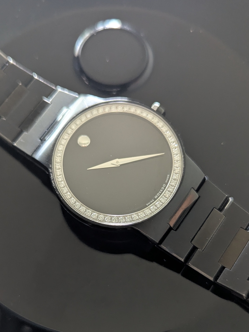 Movado Watch Mens DIAMOND SAFIRO $4995 - Picture 3 of 15
